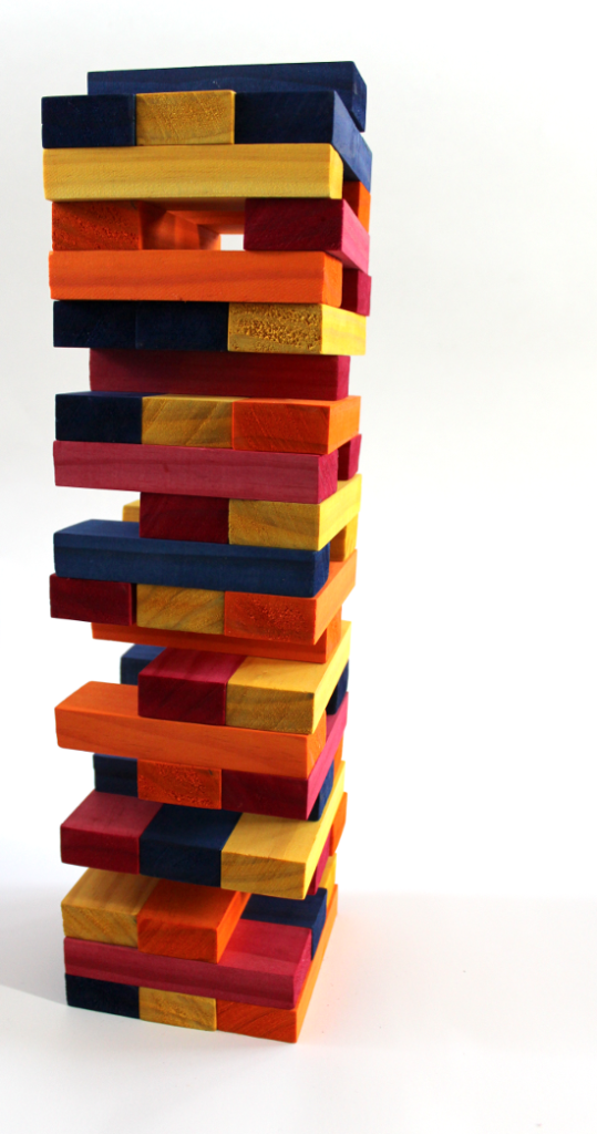 DIY Colorful Jenga Blocks Turning It Home