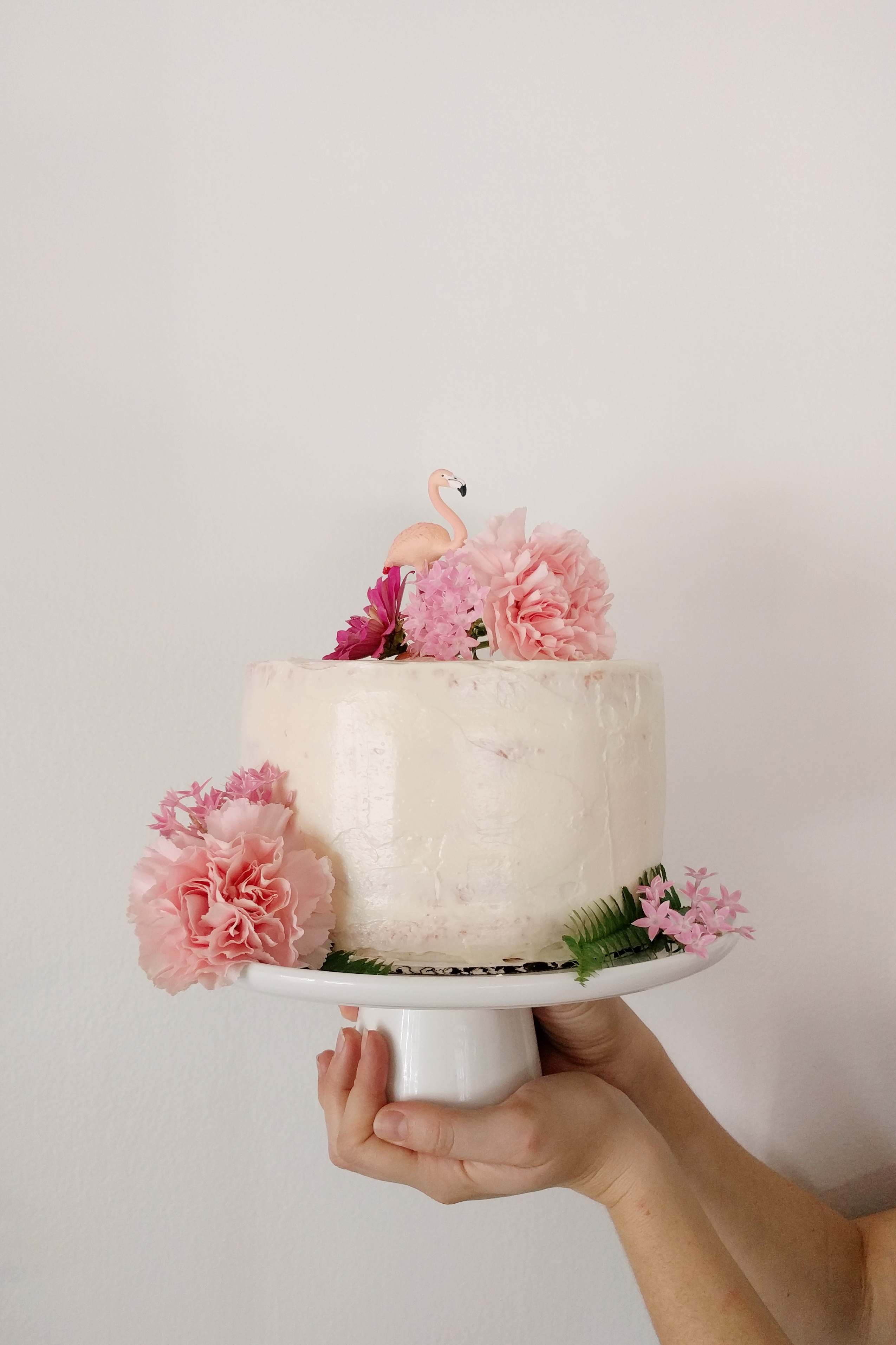 flamingo pink birthday cake