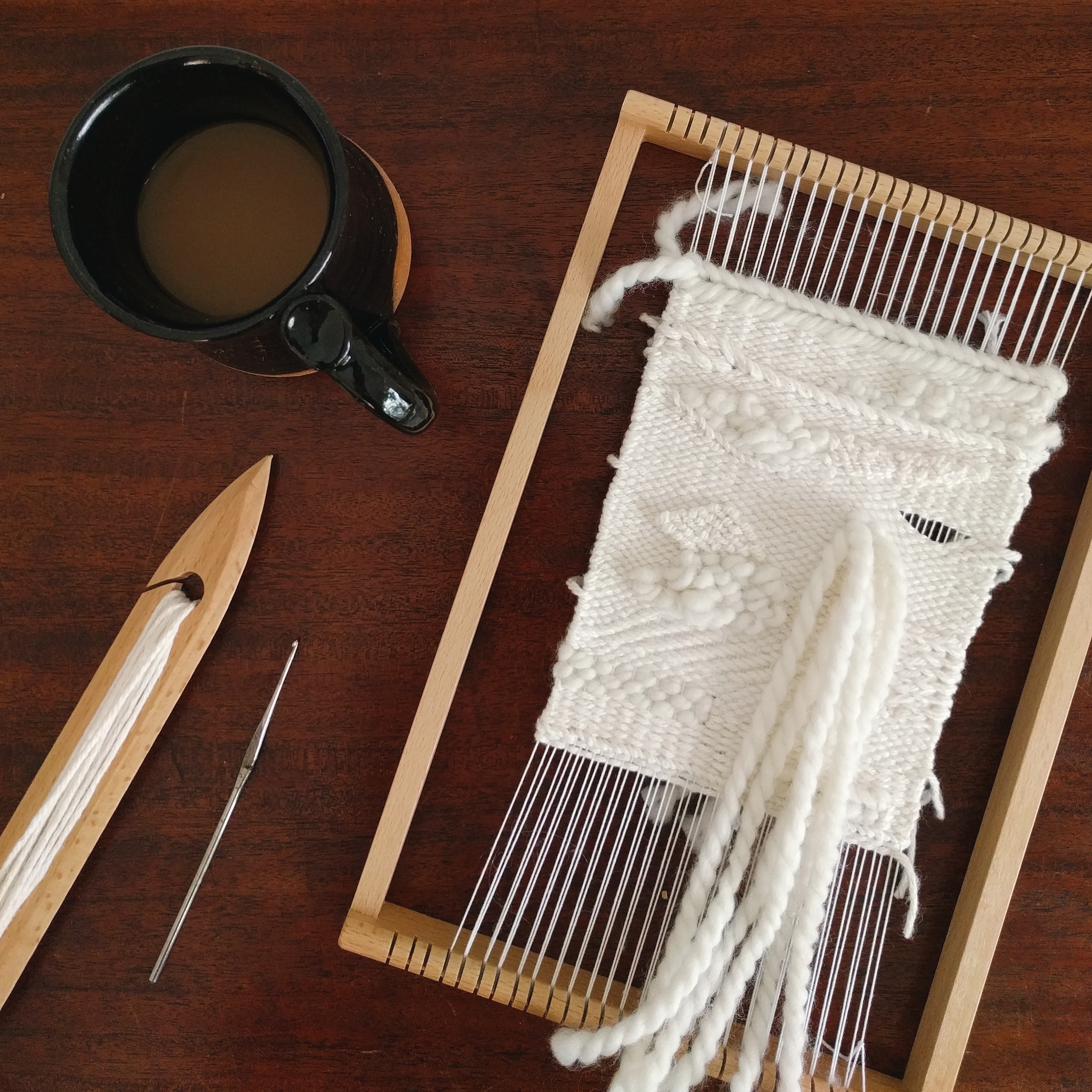 weaving lap loom textile art