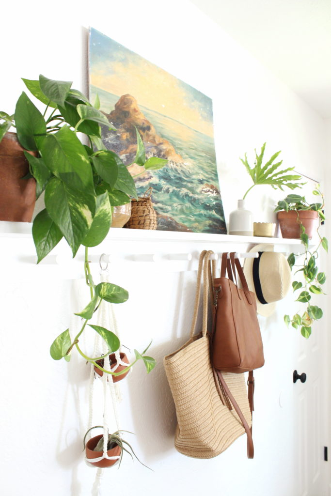 DIY Peg Rail + Shelf Turning It Home